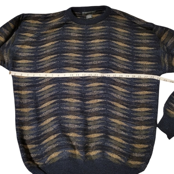 Vintage Serafini 3d Knit Grandpa Dad Crew Sweater y2k 90s Men's Sweater Size XL - Picture 4 of 8